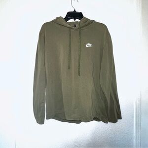 Men’s Olive Nike Sportswear Lightweight Pullover Hoodie Size L
